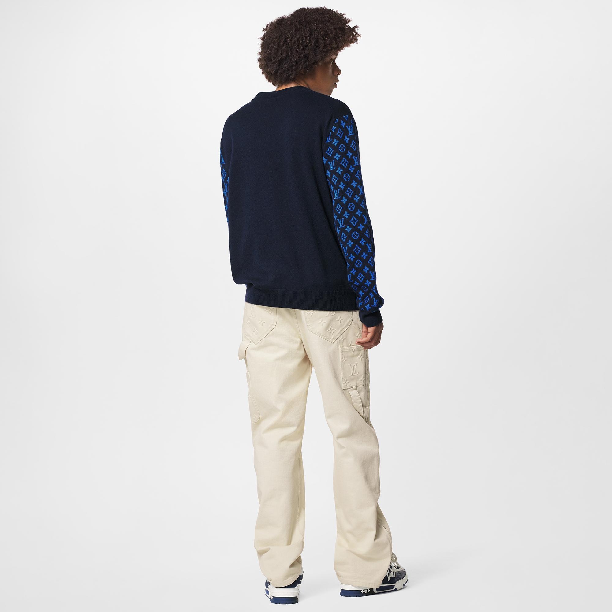 Monogram Mix Cashmere Crewneck Men ReadytoWear LOUIS VUITTON